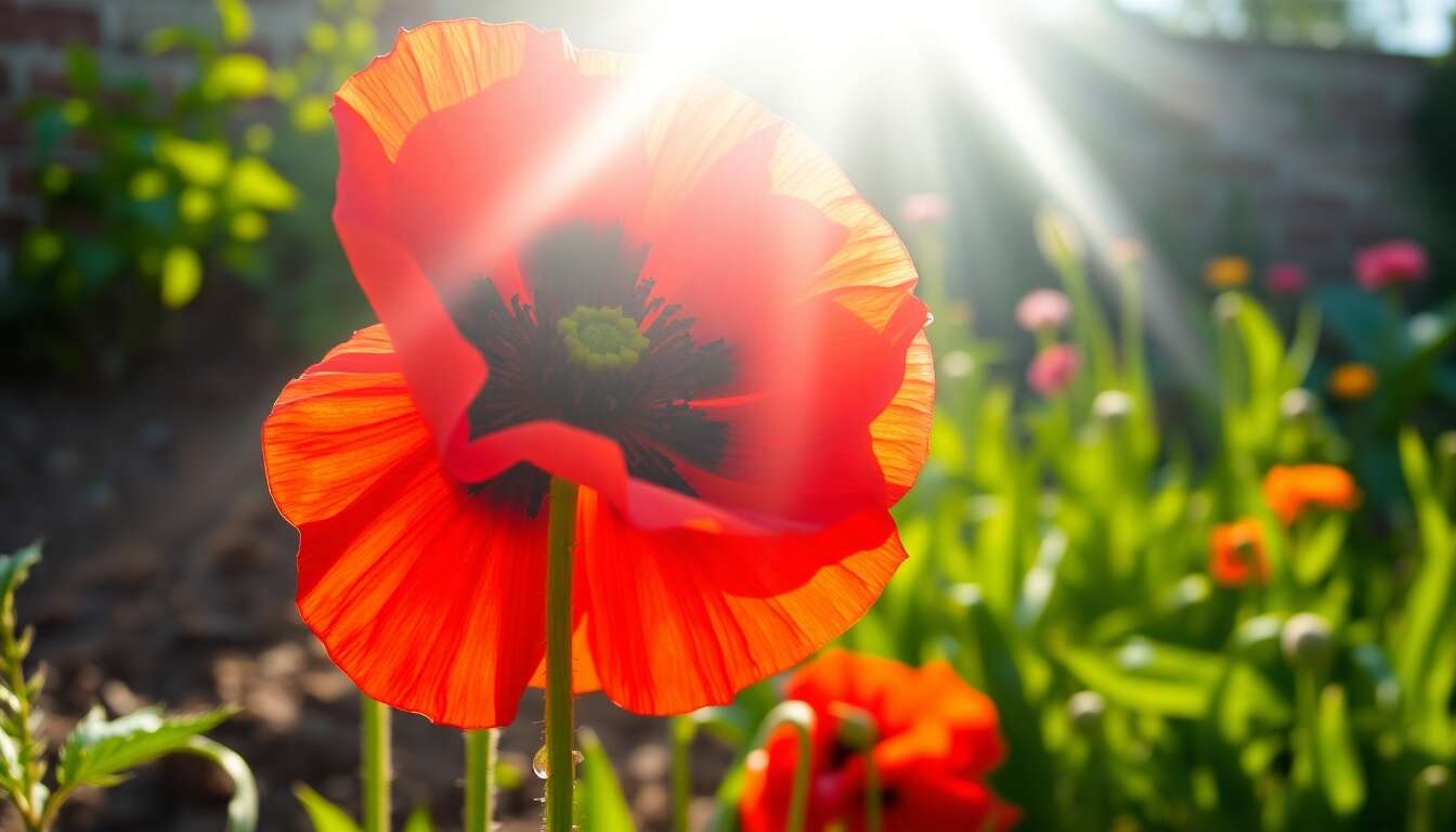 Floraison et multiplication du coquelicot g&eacute;ant