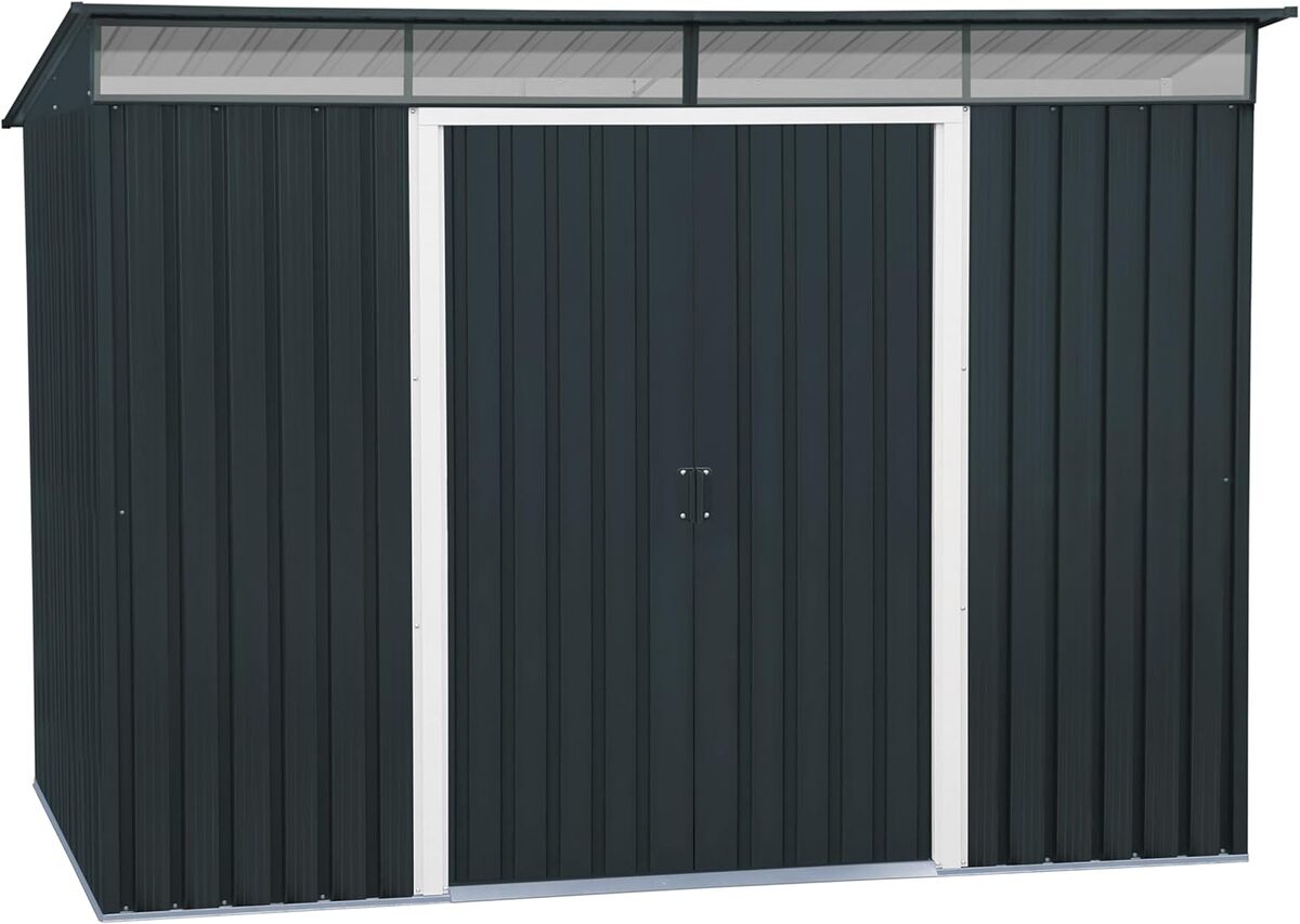 Test de l'abri de jardin en métal Duramax TOP Pent Roof Skylight 8x6