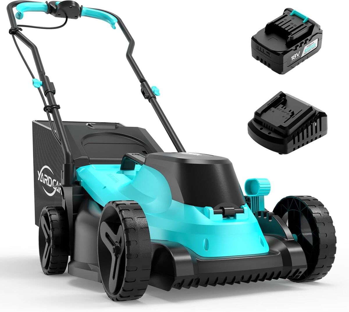 Test : yardcare tondeuse gazon 18V, moteur brushless et écran LED