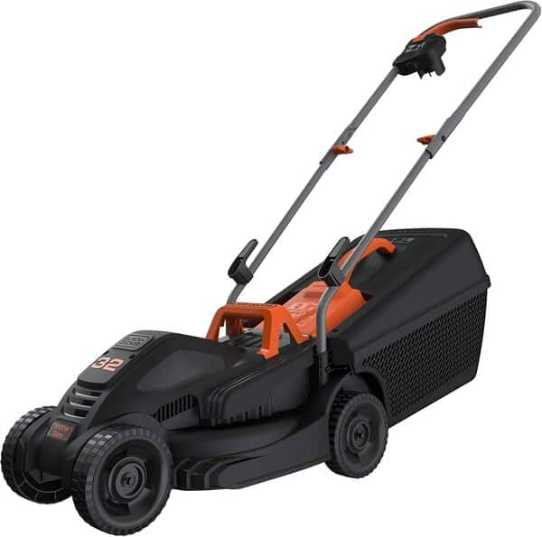 BLACK+DECKER Tondeuse Filaire 1000W, Tondeuse à Gazon Electrique 32 cm, 3 hauteurs réglables 20, 40 et 60 mm & Coupe-Bordures Filaire 350W, Coupe-Bordures Electrique 25 cm avec 2 Poignées