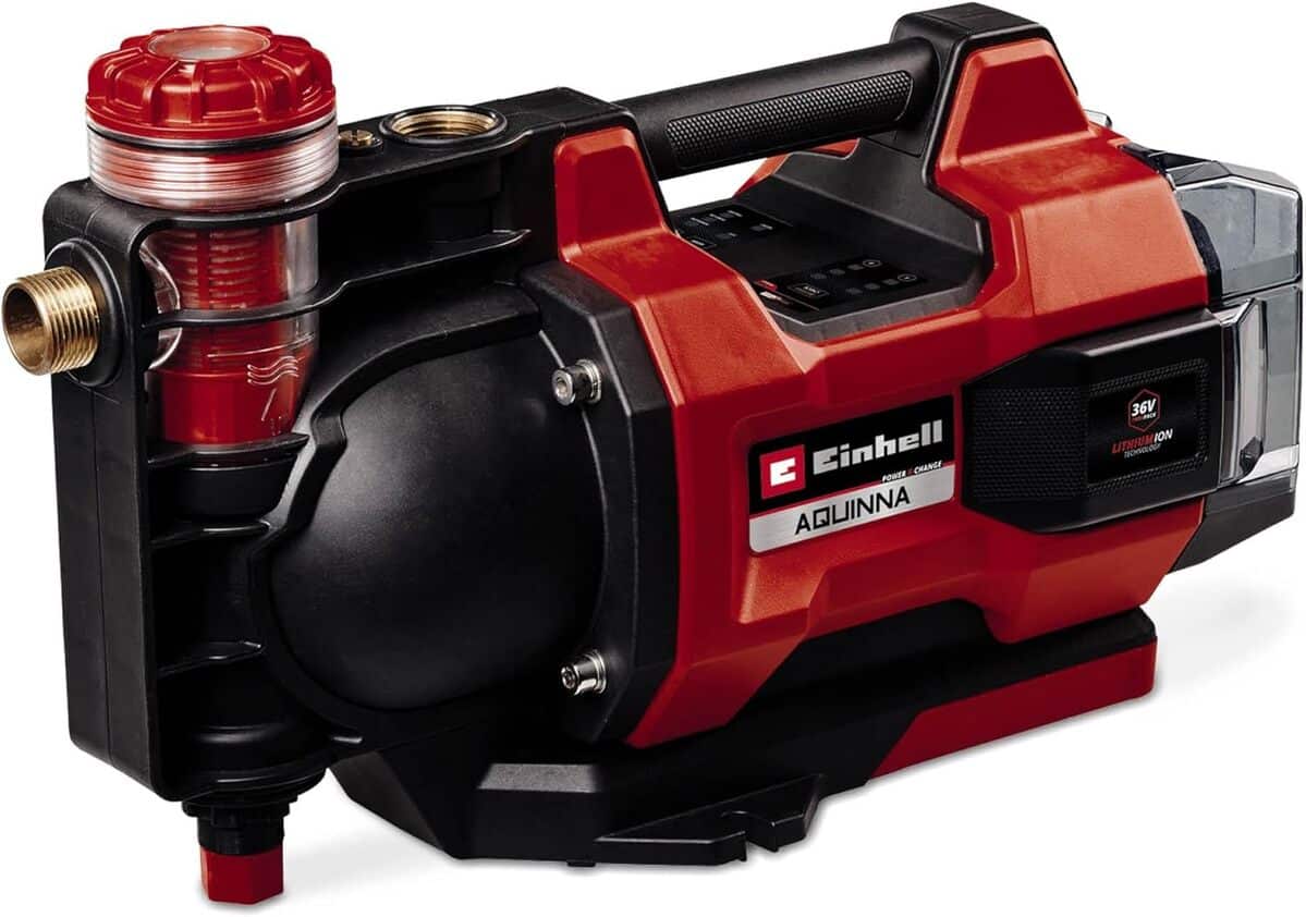 Test de la pompe d'arrosage Einhell AQUINNA 36/38 F LED : performance sans fil