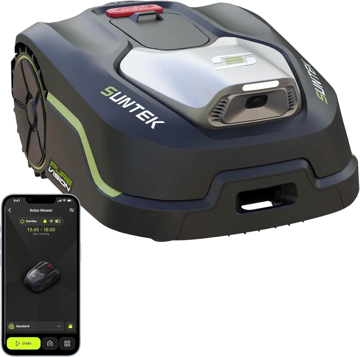 Test de la tondeuse robot Suntek AI Vision : sans câble et sans souci