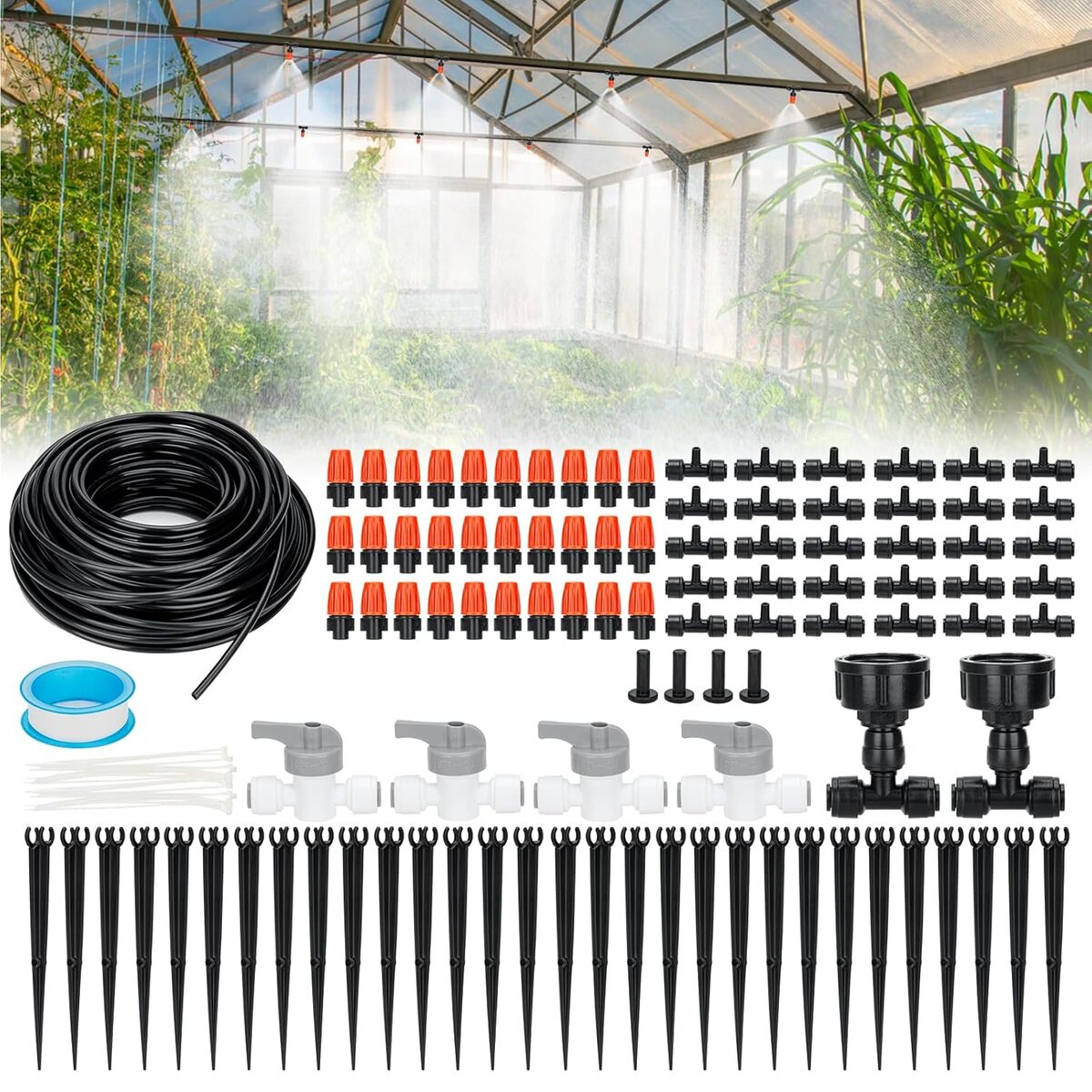 Test du kit d'irrigation goutte à goutte Yomile 30 m