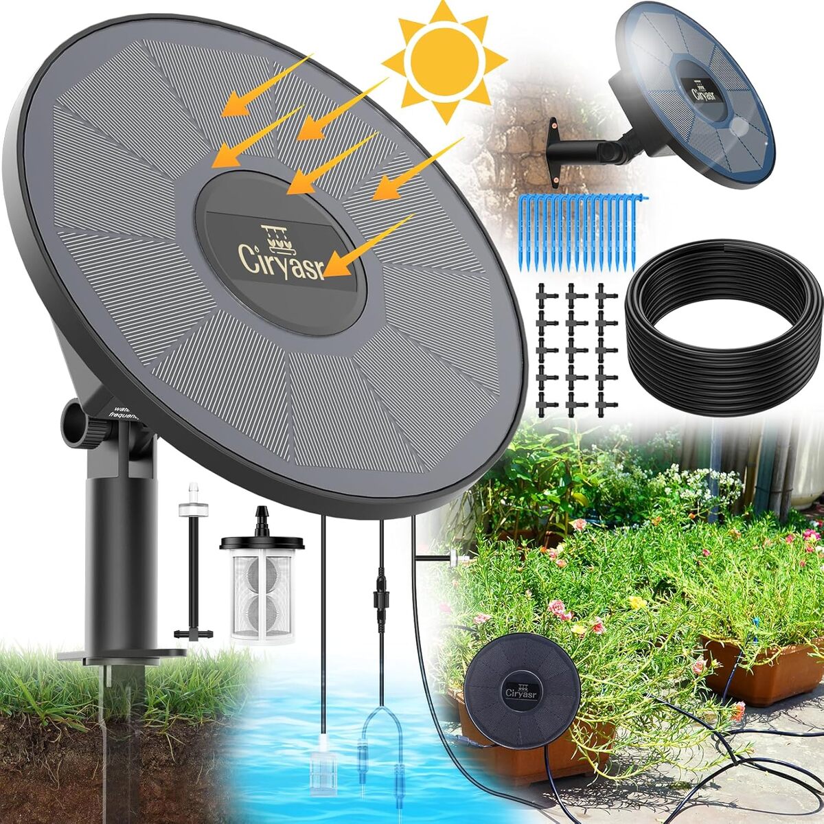 Test : système d'irrigation solaire 2200 mAh automatique