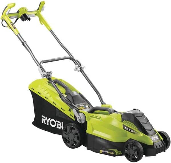 RYOBI Tondeuse Électrique 1500W RLM15E36H – Largeur Ø36cm, Bac Semi-Rigide 45L, Réglage Centralisé, Brancard Ajustable, Guidon Ergonomique – Idéale Pelouse Jusqu’à 500m²