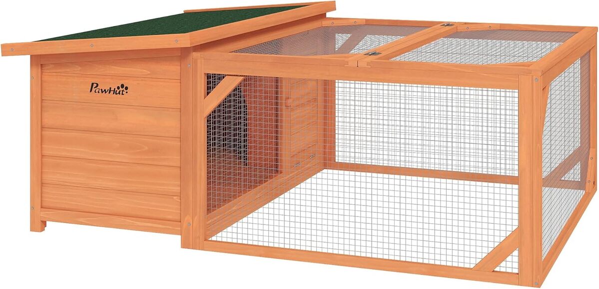 Test du clapier PawHut pour petits animaux avec toit ouvrant