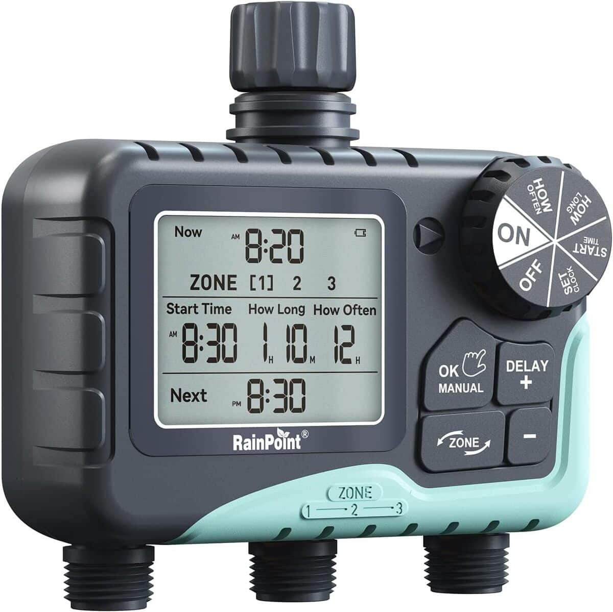 Test du minuteur d'arrosage RAINPOINT : 3 prises et écran LCD