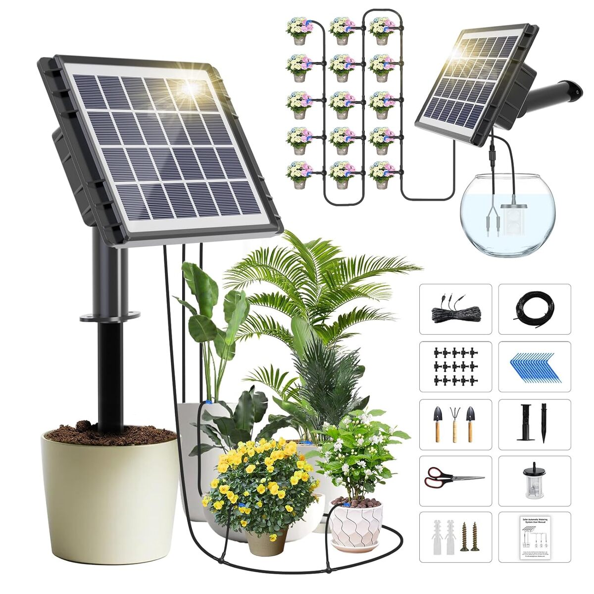 Test du Skycow : système d'irrigation solaire automatique pour 15 pots