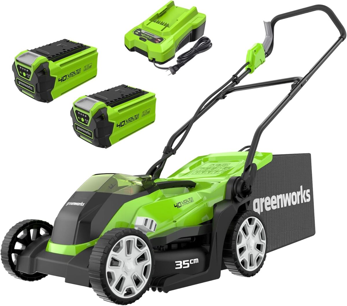 Test : tondeuse sans fil Greenworks 40V G40LM35K2X, performance compacte pour 400m²