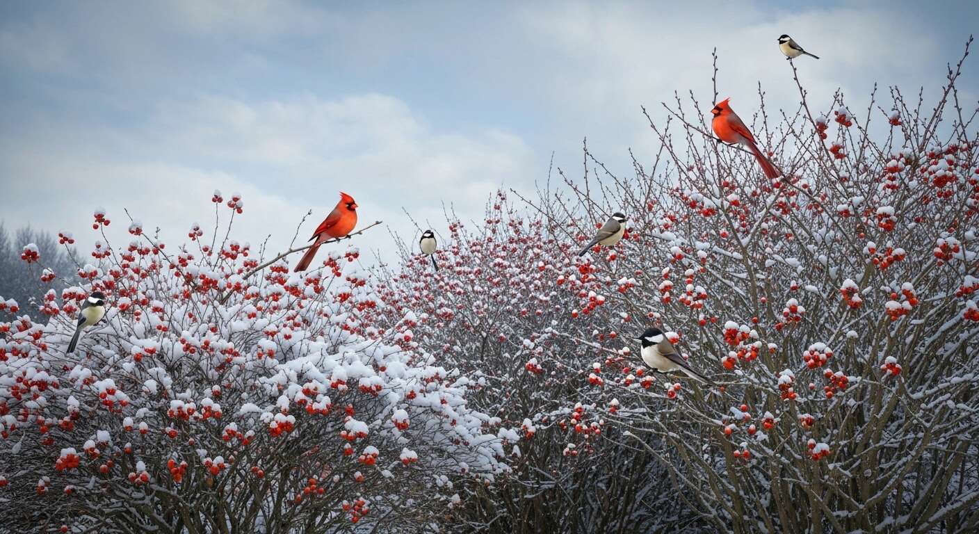 Les arbustes &agrave; baies pris&eacute;s des oiseaux