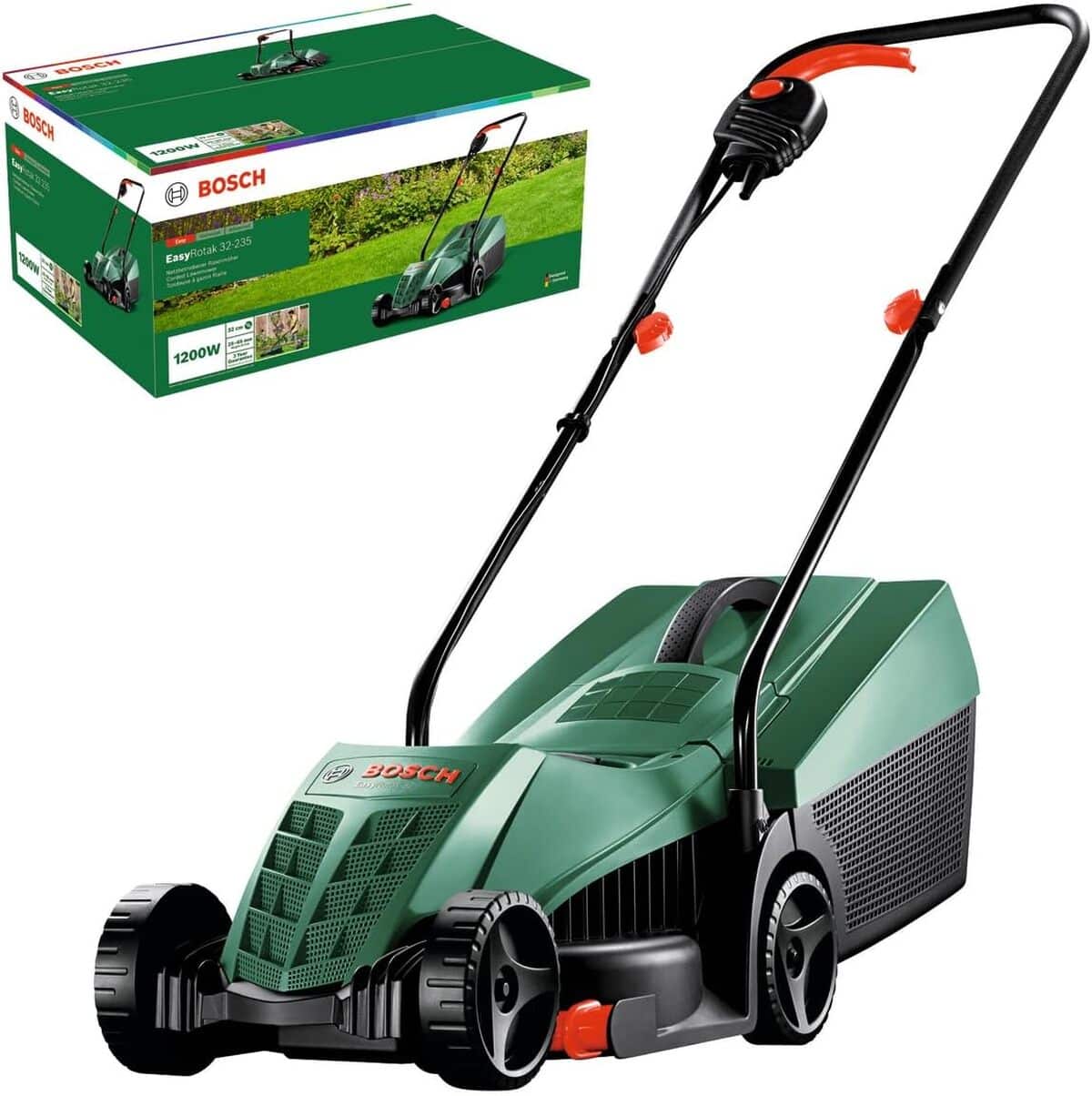 Test : bosch easyrotak 32-235, tondeuse 1 200 W pour petits jardins
