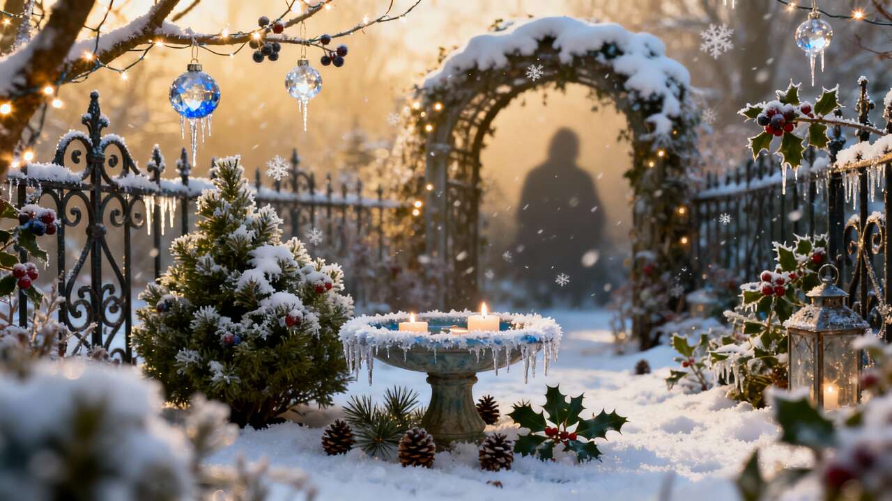 Jardin hivernal féerique : plantes miniatures et décorations enchantées