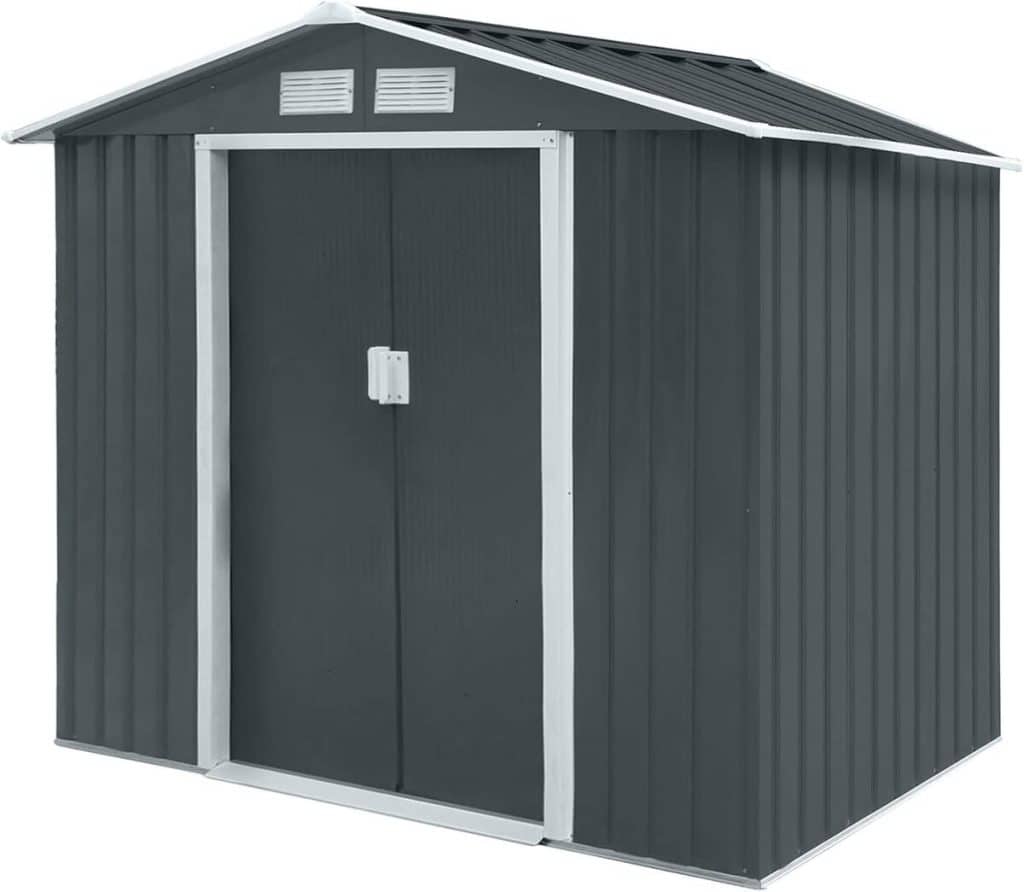 Test abri de jardin Hattoro S100 XL : métal gris robuste