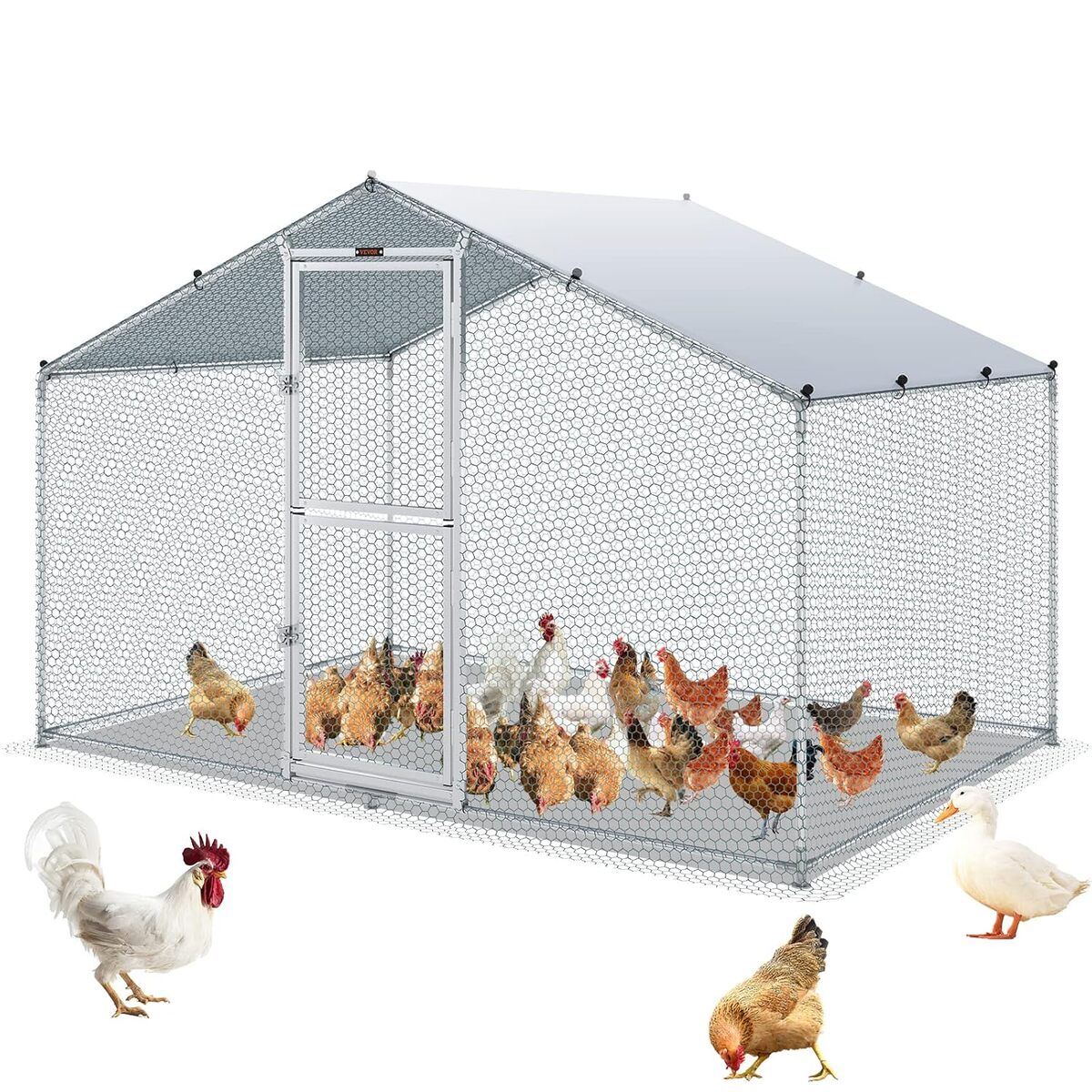 Test : enclos poulailler extérieur Vevor 200x300x200 cm en métal