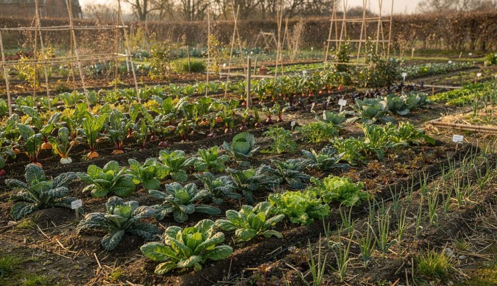 Enchaînements de cultures en mars au potager durable