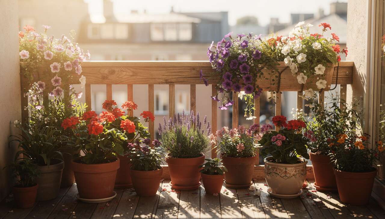 Comment choisir des fleurs pour balcon en plein soleil ?