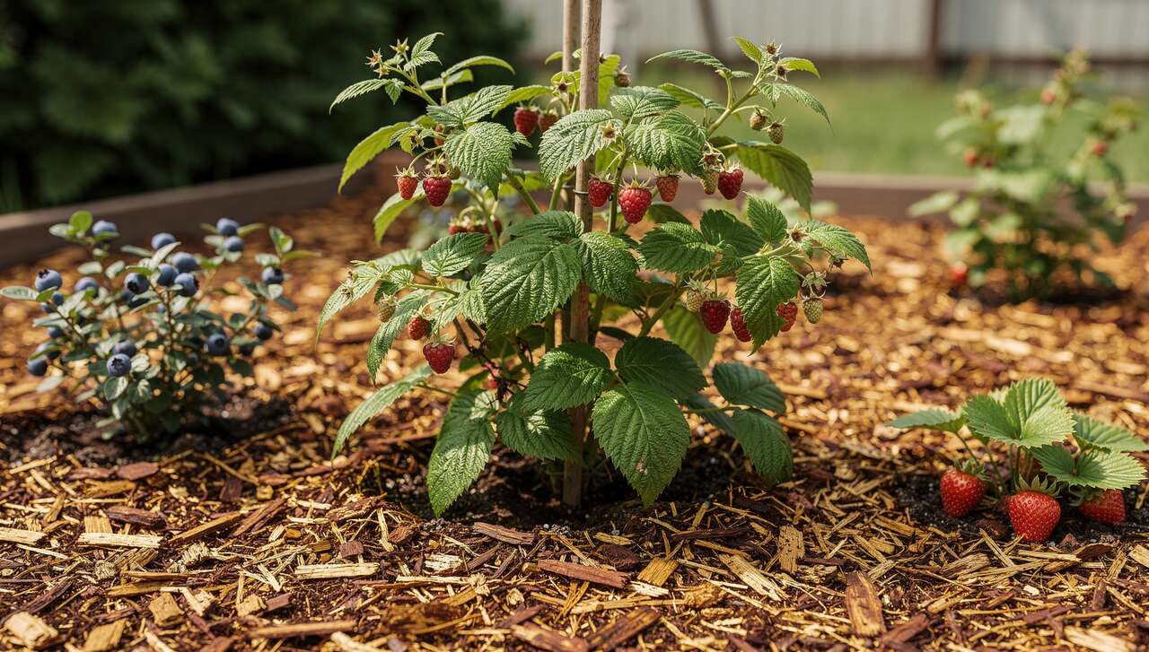 Pailler les framboisiers et petits fruits : techniques et astuces