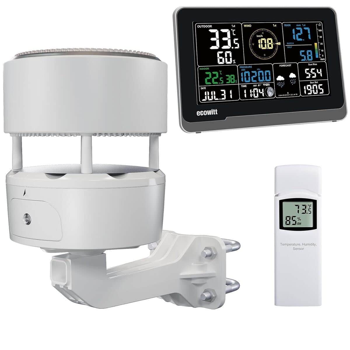Test de la station météo Ecowitt WS3902 avec capteur 3 en 1